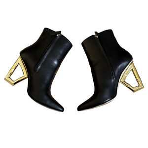 Cult‎ Gaia 37 EU/ 7 US Valeska Bamboo Ankle Boot Black Dustbag Box MSRP $600